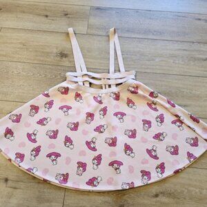 Hot Topic Sanrio My Melody Pink Skater Suspender Strappy Skirt Dress M